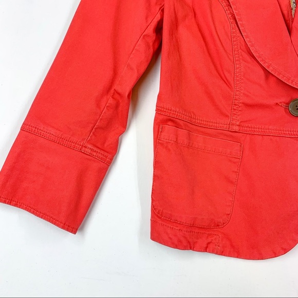 CAbi Toss on Spring Geranium Red Coral Blazer - Picture 4 of 9